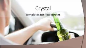  Presentation with drinking alcohol - Slides consisting of man drinking alcohol while driving background and a  colored foreground