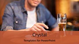  Presentation with nicotine - Colorful PPT layouts enhanced with man drinking beer smoking backdrop and a red colored foreground