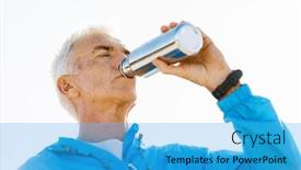  Presentation with sports - Colorful theme enhanced with man-drinking-from-a-sports backdrop and a cyan colored foreground