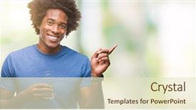  Presentation with drinking glass - Theme with man drinking glass of water background and a  colored foreground