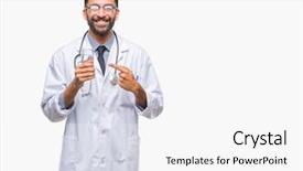  Presentation with child drinking water from glass - Audience pleasing PPT theme consisting of man drinking glass of water backdrop and a white colored foreground