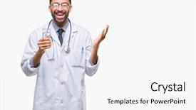  Presentation with drinking water - PPT theme consisting of man drinking glass of water background and a white colored foreground