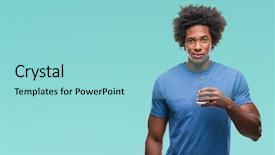  Presentation with drinking glass - Cool new PPT theme with man drinking glass of water backdrop and a  colored foreground