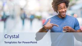  Presentation with child drinking water from glass - PPT layouts enhanced with man drinking glass of water background and a  colored foreground