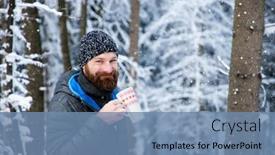  Presentation with hot tea - Presentation enhanced with man-drinking-hot-tea background and a seafoam green colored foreground