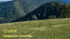  Presentation with atv - Slide set consisting of man-driving-a-quad-atv background and a tawny brown colored foreground