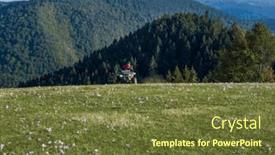  Presentation with atv - PPT theme having man-driving-a-quad-atv background and a tawny brown colored foreground