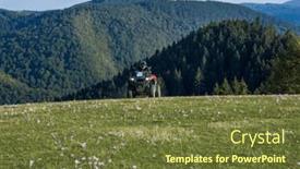  Presentation with atv - PPT theme with man-driving-a-quad-atv background and a tawny brown colored foreground
