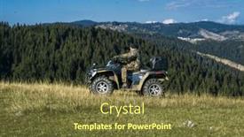  Presentation with atv - Slides consisting of man-driving-a-quad-atv background and a tawny brown colored foreground