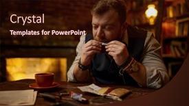  Presentation with tobacco - Audience pleasing presentation consisting of man-drooling-a-cigarette-tobacco backdrop and a wine colored foreground