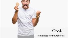  Presentation with of chocolate chips cookies - Cool new PPT layouts with man eating chocolate chips cookie backdrop and a  colored foreground