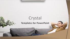  Presentation with air conditioning - Amazing theme having man-enjoying-on-a-sofa backdrop and a white colored foreground