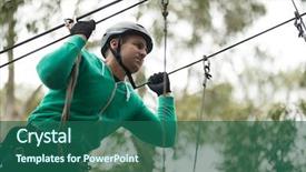  Presentation with adventure - Theme having man enjoying zip line adventure background and a  colored foreground