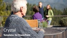  Presentation with napa - Presentation with man enjoys a day of wine tasting in napa valley california background and a dark gray colored foreground