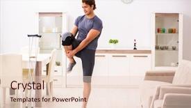  Presentation with waste heat recovery - Colorful PPT layouts enhanced with man exercising for knee injury backdrop and a lemonade colored foreground