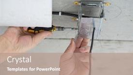  Presentation with diy - Presentation theme consisting of man-fastens-a-mortgage background and a coral colored foreground