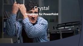  Presentation with wheelchair - Presentation theme featuring patient falling - man fell off wheelchair sitting background and a dark gray colored foreground