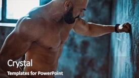  Presentation with f 15 fighter jet - Presentation theme enhanced with man fighter strike stone wall background and a  colored foreground