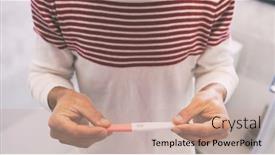  Presentation with pregnant - Presentation having man-found-the-pregnant-test background and a coral colored foreground