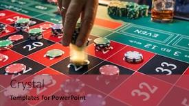  Presentation with roulette - Amazing presentation theme having man-gambling-at-the-roulette backdrop and a red colored foreground