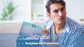  Presentation with dinosaur birthday - Amazing theme having man getting rabbit as birthday backdrop and a teal colored foreground