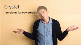  Presentation with give - PPT theme consisting of man give you a helpless background and a lemonade colored foreground