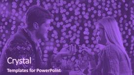  Presentation with wedding ring - Amazing PPT theme having man gives a wedding ring backdrop and a violet colored foreground