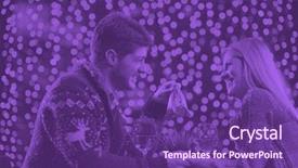  Presentation with wedding ring - Audience pleasing PPT theme consisting of man gives a wedding ring backdrop and a violet colored foreground