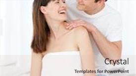  Presentation with wife - Slide deck consisting of man giving massage to his wife at home background and a lemonade colored foreground