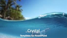  Presentation with palm - Colorful presentation enhanced with man gliding over sandy bottom backdrop and a teal colored foreground