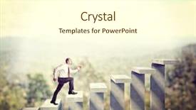  Presentation with concrete - PPT layouts consisting of man go up on concrete background and a cream colored foreground