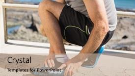  Presentation with ankle - Colorful slides enhanced with man gripping his injured ankle backdrop and a coral colored foreground