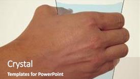  Presentation with water glass - Cool new theme with man-hand-holding-a-drawn backdrop and a tawny brown colored foreground