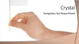  Presentation with silver fern black white flag - Amazing PPT layouts having man hand holding white flag backdrop and a  colored foreground