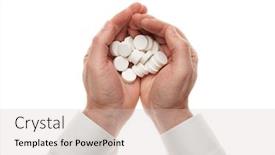  Presentation with medicament - Slides featuring man-hand-with-handful background and a soft green colored foreground