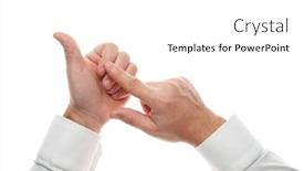  Presentation with counting - Slide deck consisting of man-hands-counting-gesture-isolated background and a white colored foreground
