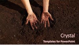 Presentation with dirt dirt texture dirty - Colorful slide deck enhanced with man hands dirty on substratum backdrop and a wine colored foreground