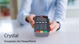  Presentation with pos - Colorful presentation enhanced with man hands holding pos backdrop and a lemonade colored foreground