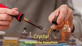  Presentation with quadcopter - Amazing slide set having man-hands-holding-soldering-iron backdrop and a tawny brown colored foreground