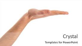  Presentation with waiter hand in white glove - Theme enhanced with ask want - close-up of human hand presenting background and a white colored foreground