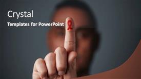  Presentation with red - PPT layouts with man-has-his-hand and a dark gray colored foreground