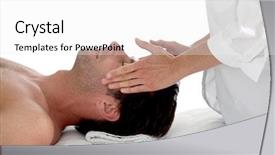  Presentation with harmony - Slide deck consisting of man having a massage background and a white colored foreground