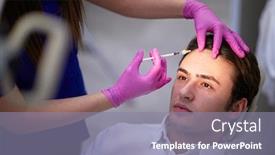  Presentation with wrinkle - Beautiful presentation featuring man-having-a-medical-wrinkle backdrop and a coral colored foreground