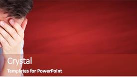  Presentation with migraine - Audience pleasing presentation design consisting of man having a migraine headache backdrop and a crimson colored foreground