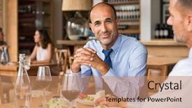  Presentation with mature students sitting at desks - Amazing slides having business satisfaction - smiling mature businessman sitting backdrop and a coral colored foreground