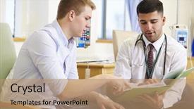  Presentation with chemotherapy - Amazing presentation theme having man having chemotherapy looking backdrop and a coral colored foreground