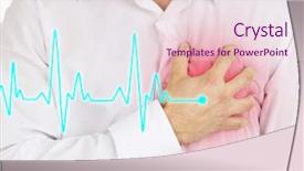  Presentation with chest pain - PPT layouts having man having chest pain - heart background and a lemonade colored foreground