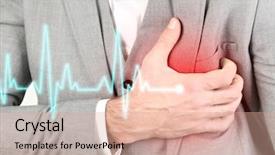  Presentation with chest pain - Slide deck enhanced with man having chest pain - heart background and a coral colored foreground