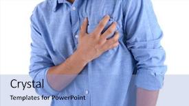  Presentation with chest pain - Amazing slide deck having man having chest pain - heart attack on white background backdrop and a light blue colored foreground