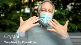  Presentation with difficulty - Amazing presentation having man-having-difficulty-to-breath backdrop and a gray colored foreground